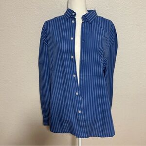 NWT H&M Blue Striped Poplin Shirt